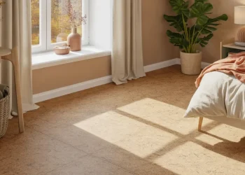 Poser un revêtement de sol en liège collé dans une chambre : isolation, pose et finition